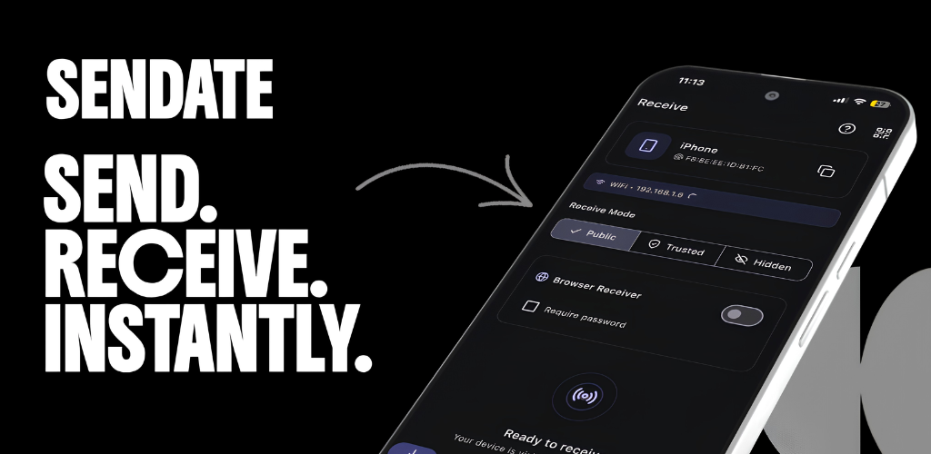 Sendate application interface